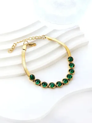 Parakeet Rhinestone Decor Chain Bracelet - FD ⚡