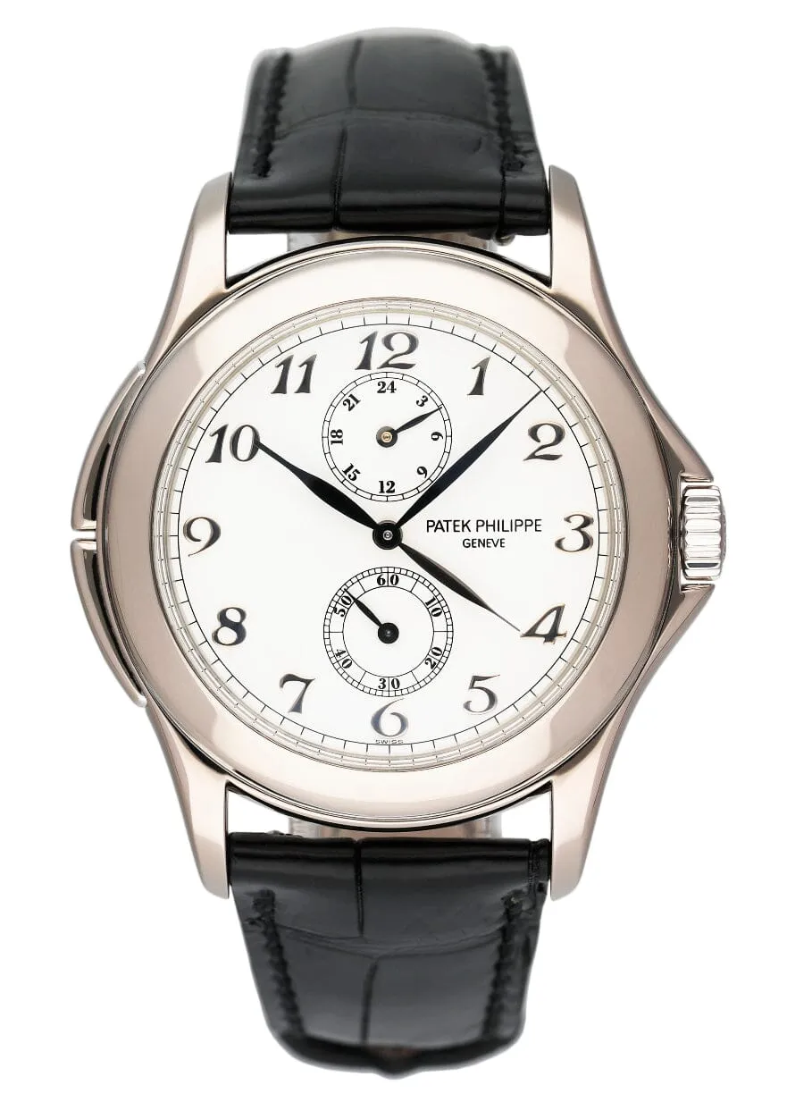 Patek Philippe Calatrava Travel Time 5134G Mens Watch Box Papers