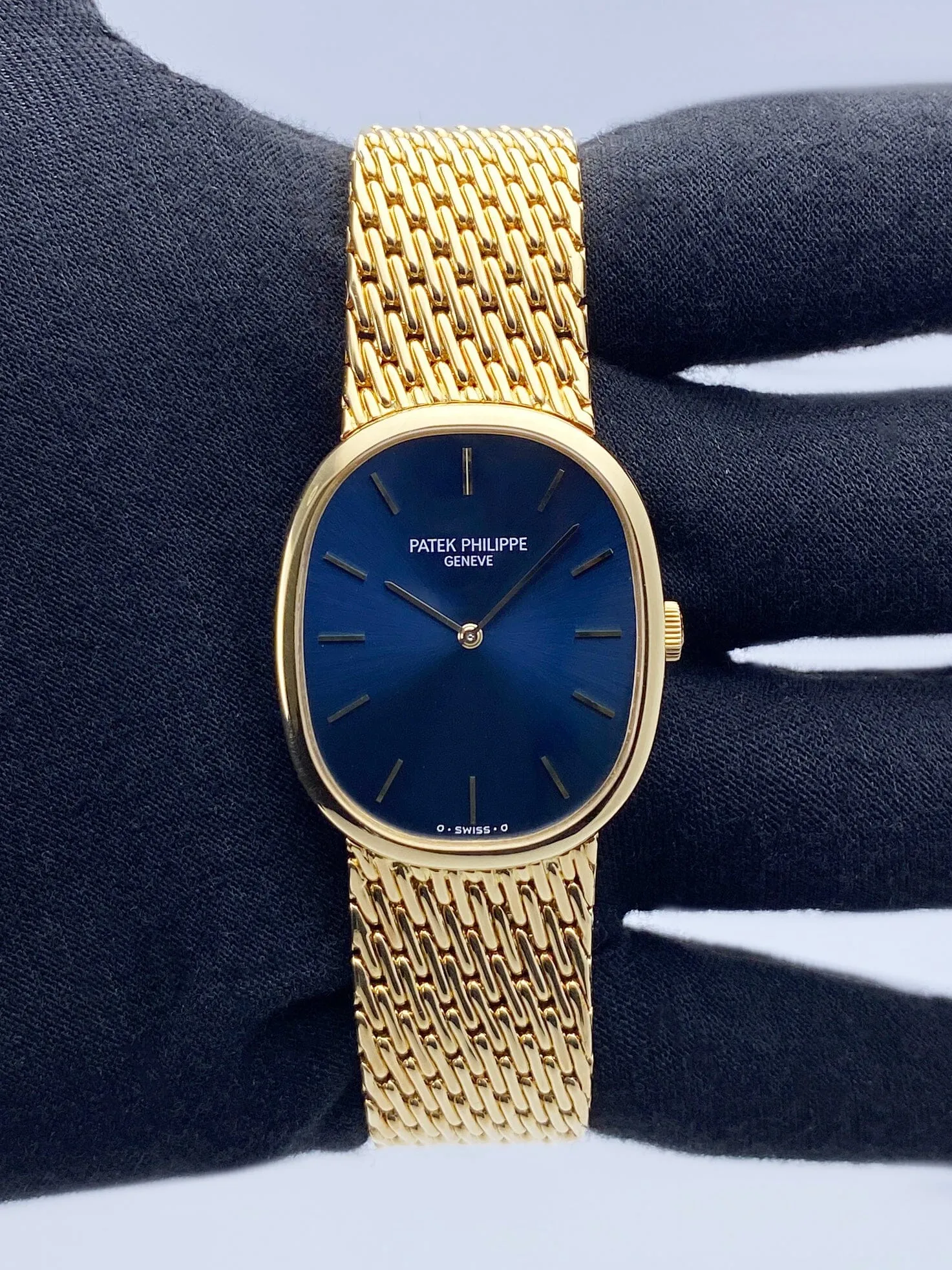 Patek Philippe Ellipse 3848 Blue Dial 18K Yellow Gold Watch