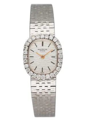 Patek Philippe Ellipse 4102 Diamond Silver Dial Ladies Watch