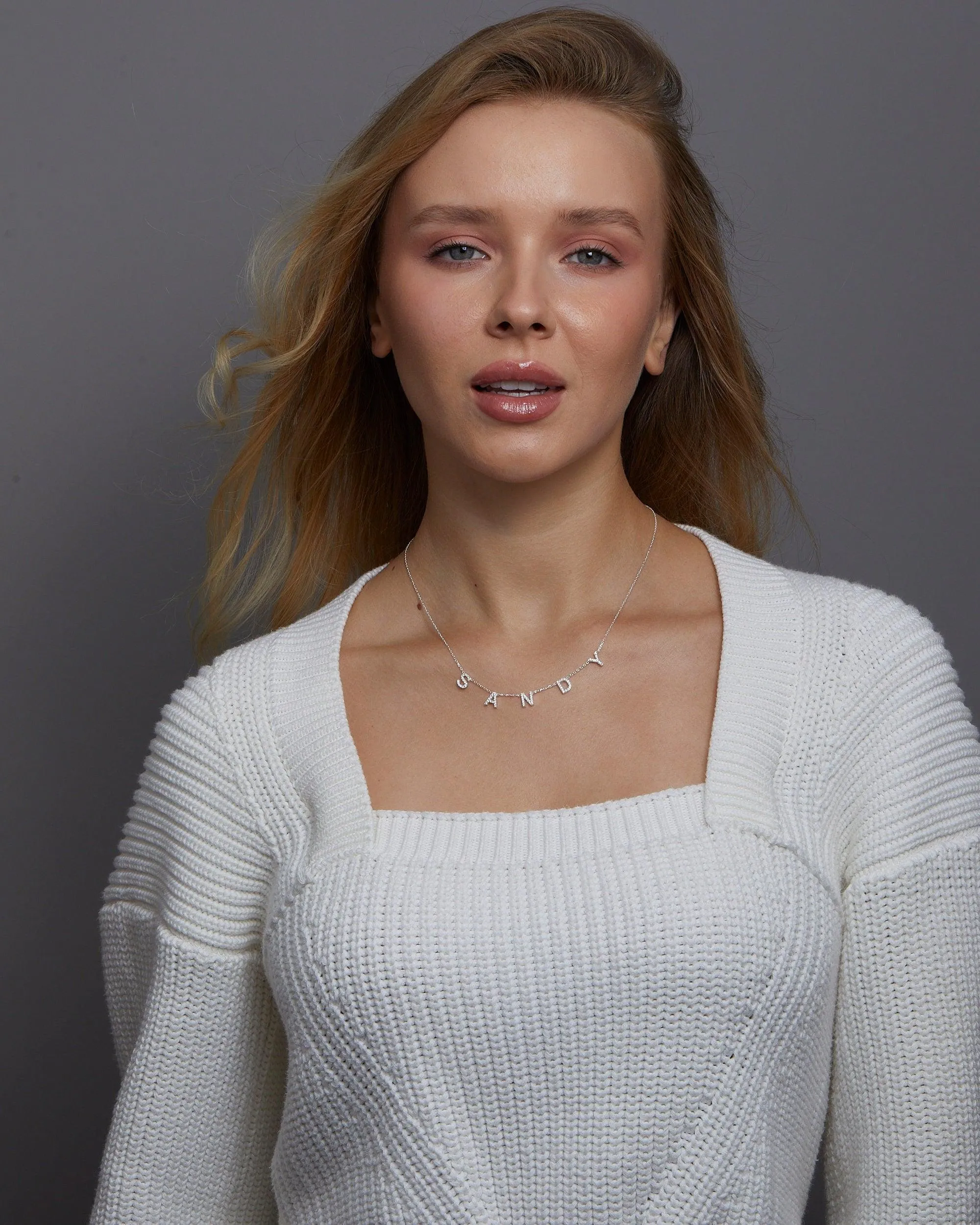 Pave Initials Necklace - 18K Gold Vermeil
