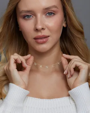 Pave Initials Necklace - 18K Gold Vermeil