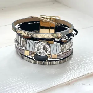 Peace Boho Cuff Bracelet