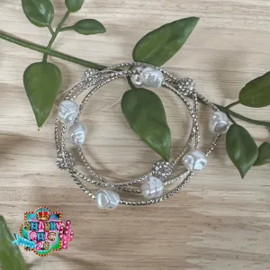 Pearl and Rhinestone Bracelets