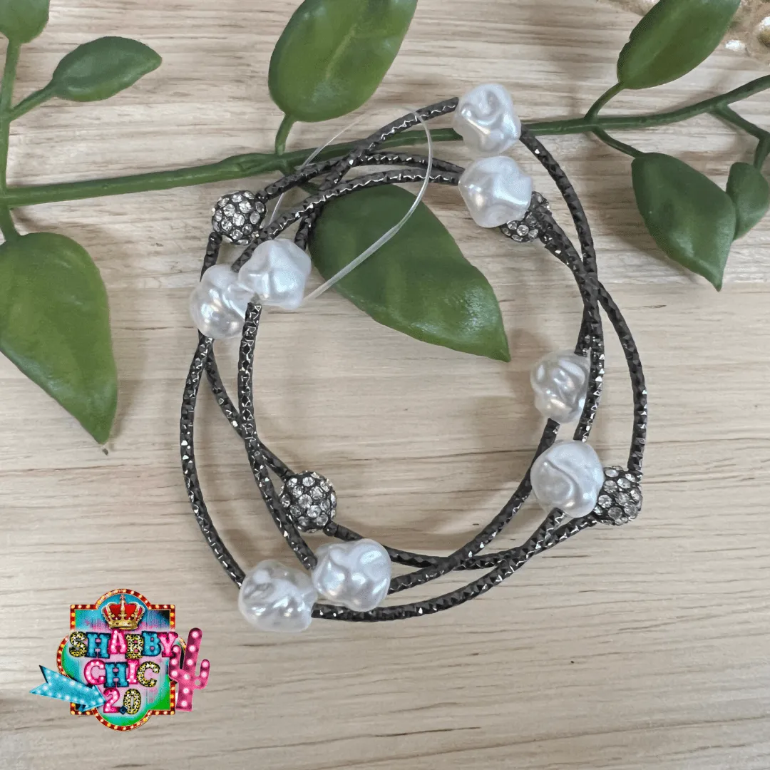 Pearl and Rhinestone Bracelets