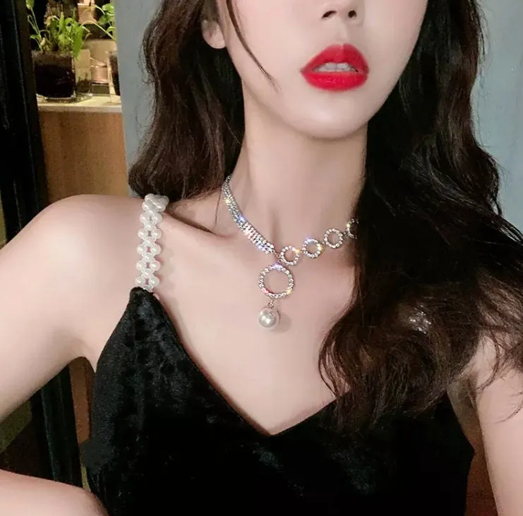 Pearl Necklace | Womens Pearl Necklace | Pearl Necklace for Women | Diammond Pearl Necklace | Pearl Necklace with diamonds | Pearl Pendant