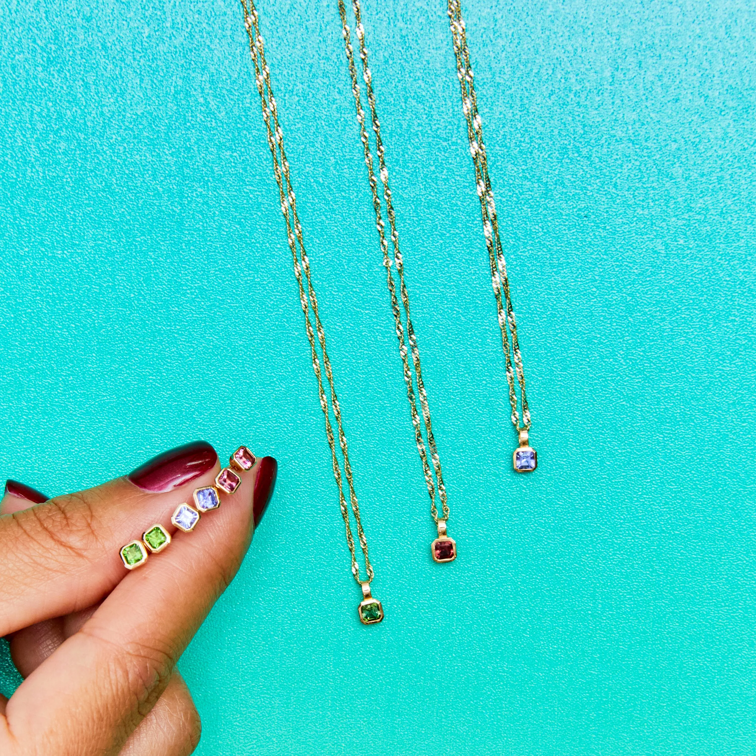 Petite Dahlia Asscher Charm