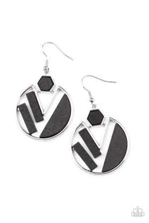 Petrified Posh Black Paparazzi Earrings