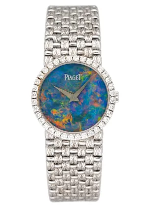 Piaget 976 D23 Opal Dial Diamond 18K White Gold Ladies Watch