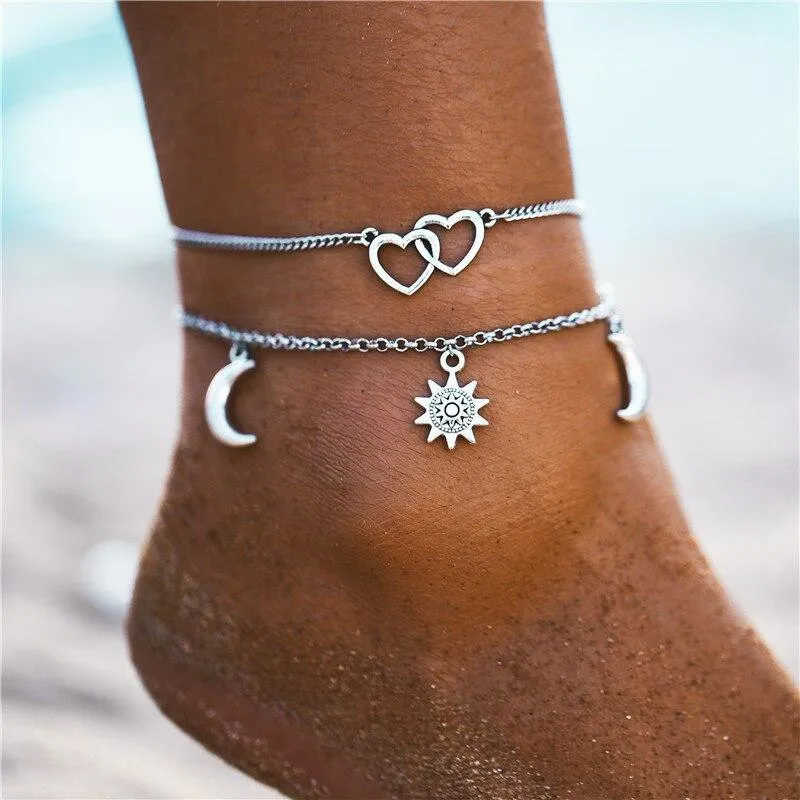 Popular Handmade Gold Bohemian Colorful Turkish Eyes Anklets for Women and Ladies  Gold Color Beads leg Jewelry