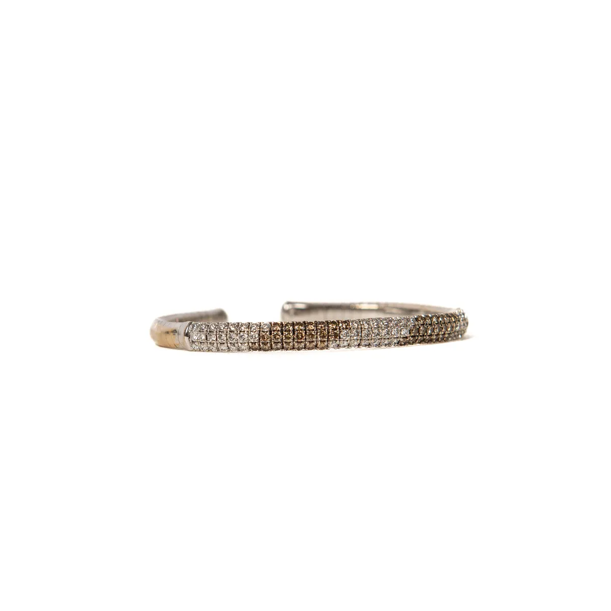Pre-Owned Brown & White Diamond Cuff