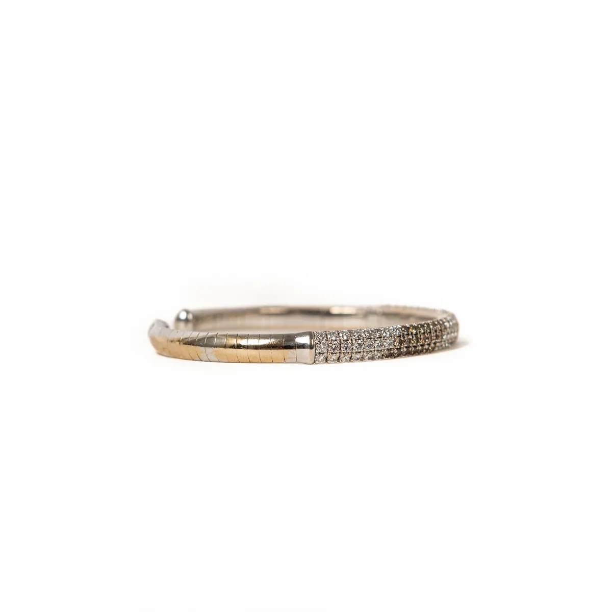 Pre-Owned Brown & White Diamond Cuff