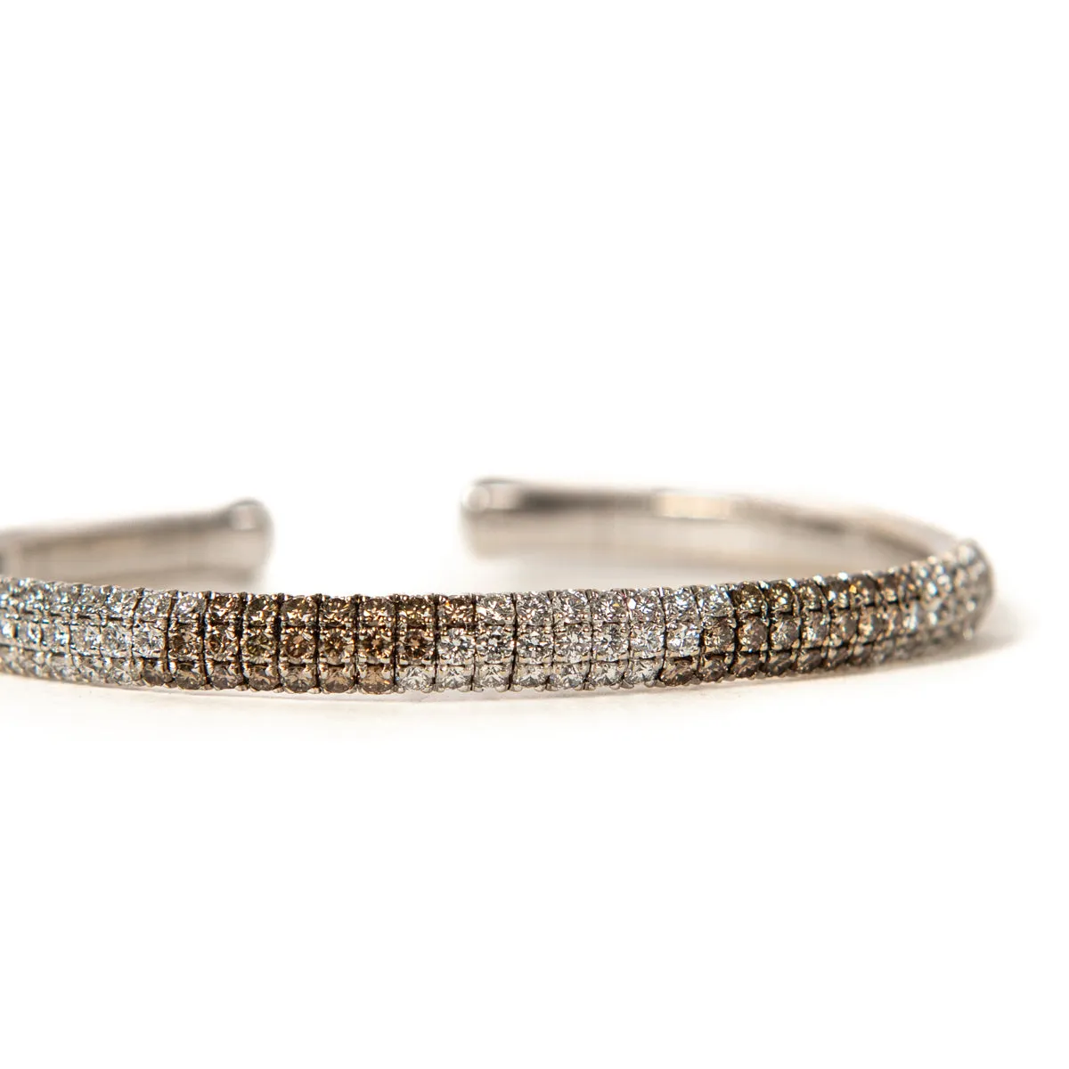 Pre-Owned Brown & White Diamond Cuff