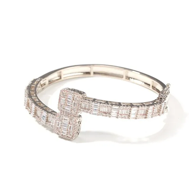 Queen B Baguette Cuff Bracelet