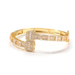 Queen B Baguette Cuff Bracelet