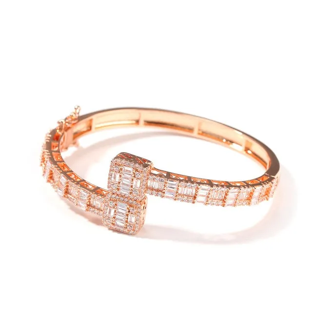 Queen B Baguette Cuff Bracelet
