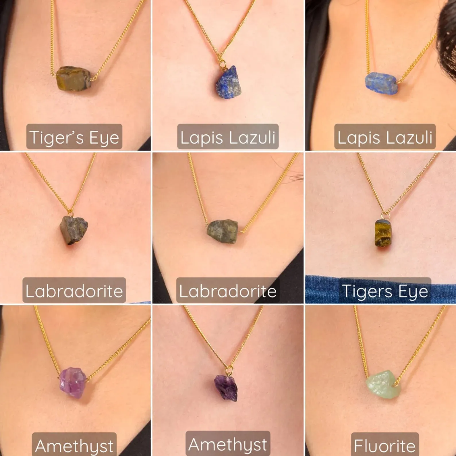 Raw Fluorite Necklace