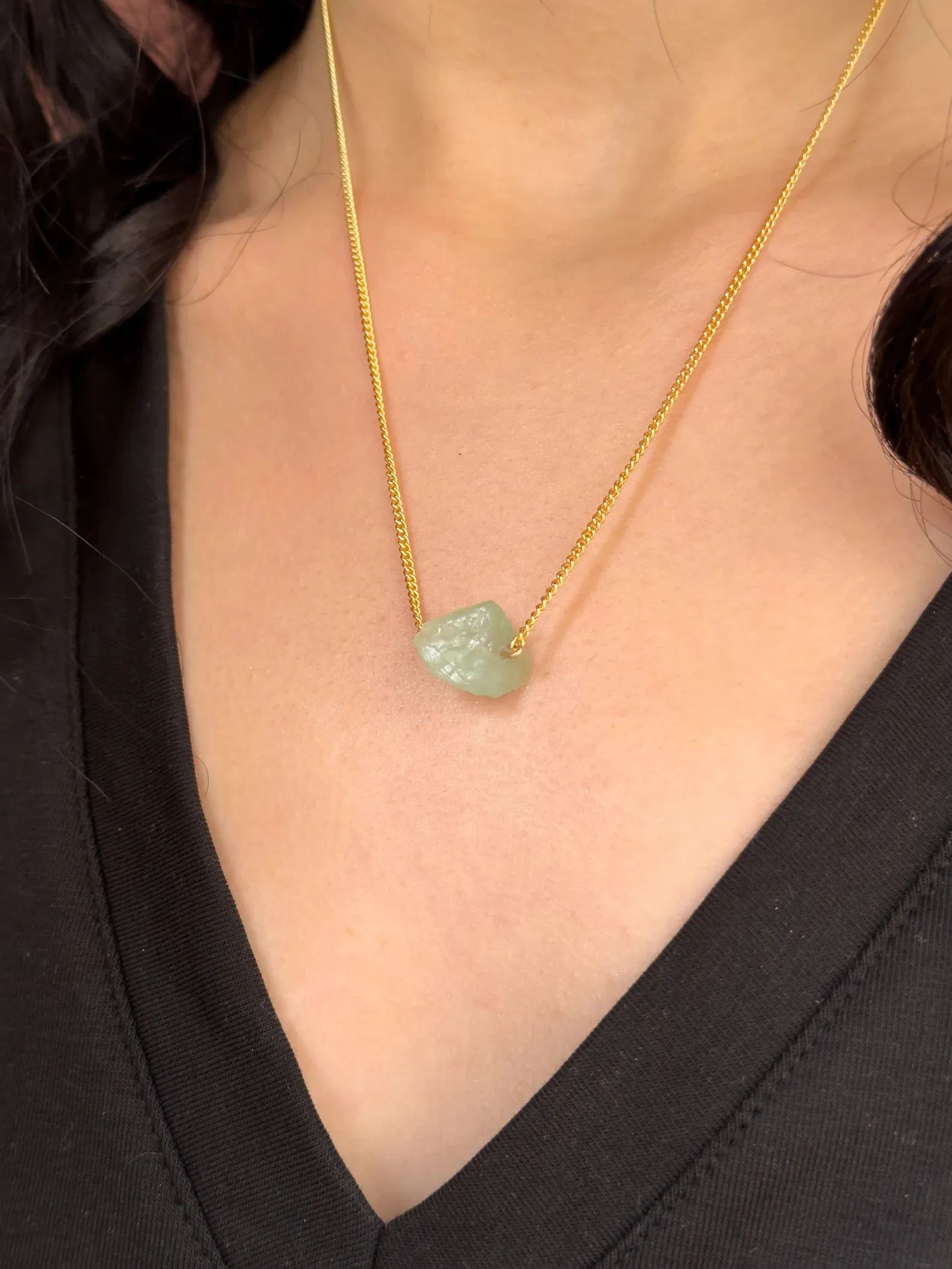 Raw Fluorite Necklace