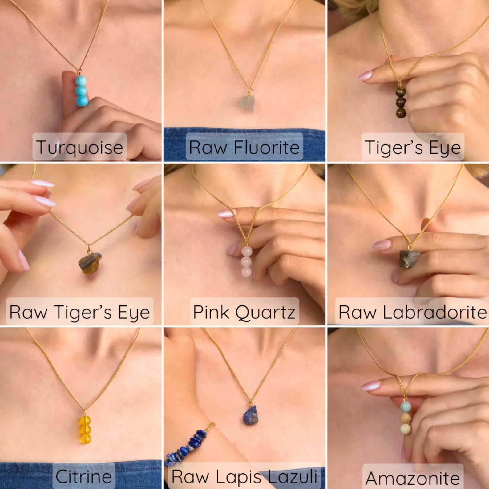 Raw Tiger's Eye Minimalist Necklace