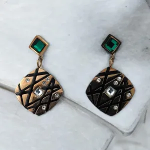 Regal Geometric Drop Earrings