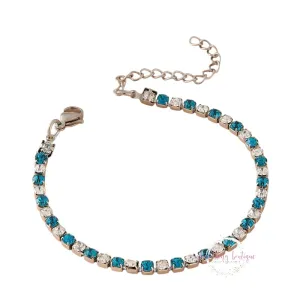 Rhinestone Darlin' Bracelet in Blue