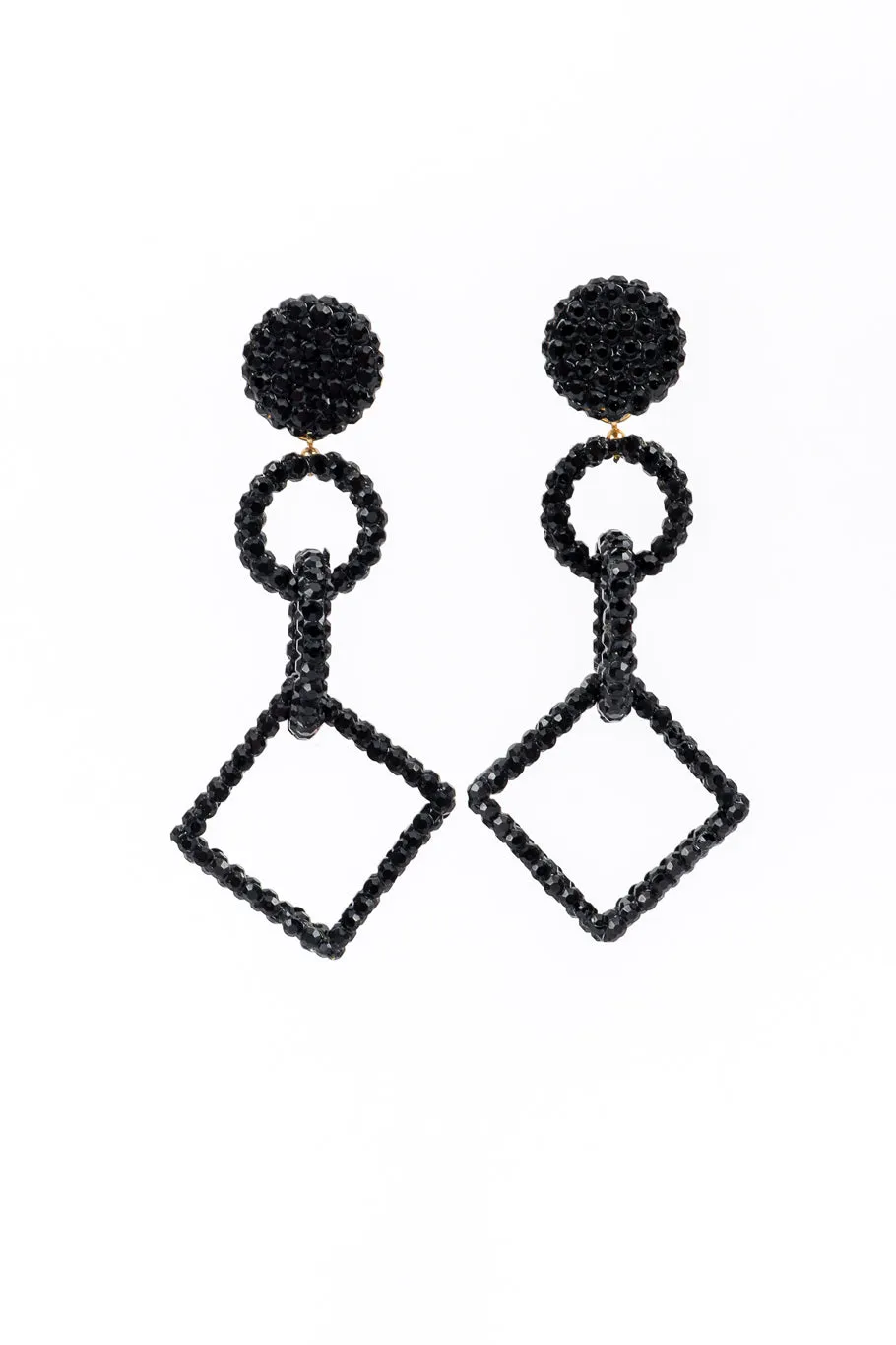 Rhinestone Geometric Earrings II