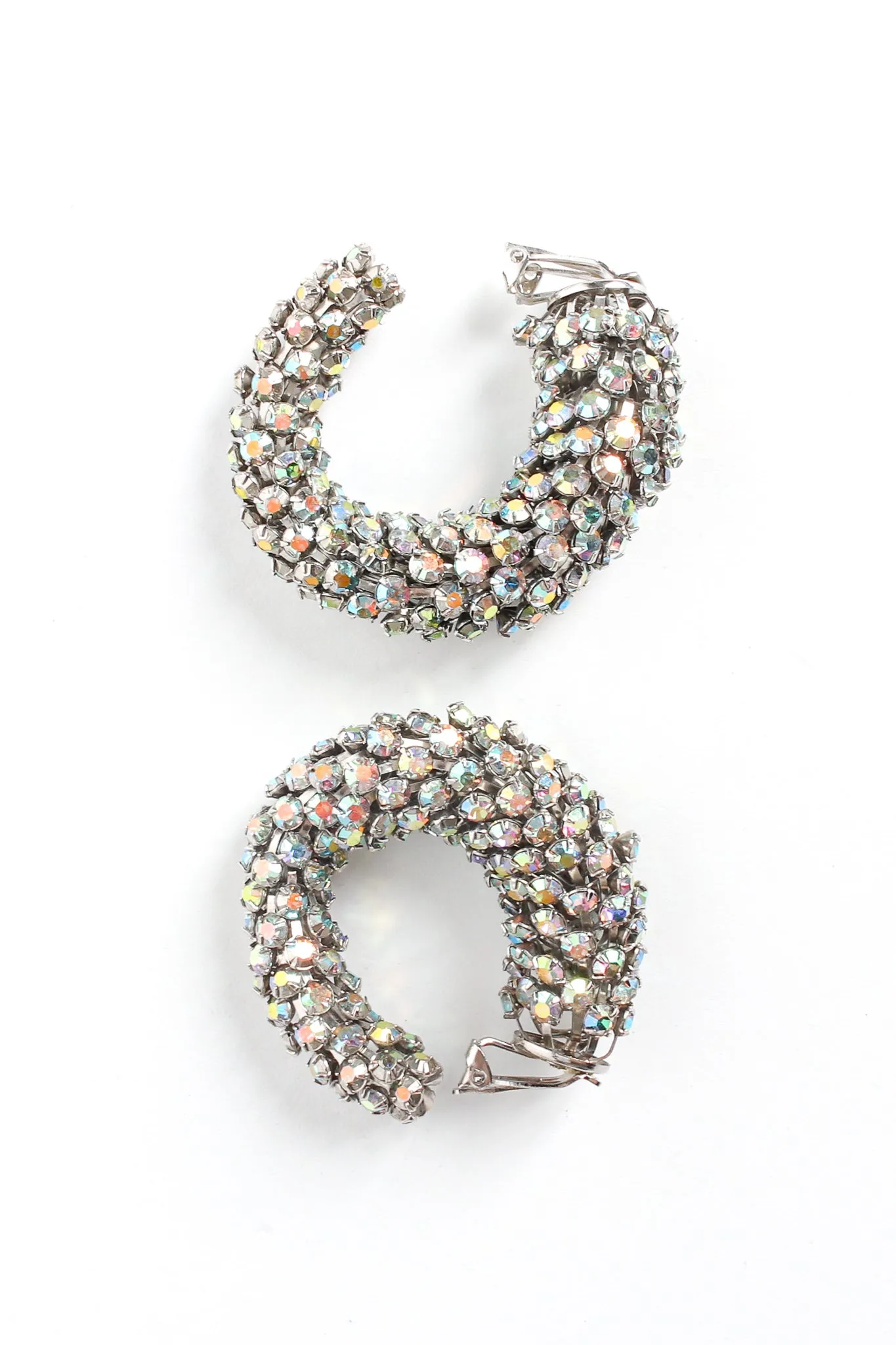 Rhinestone Scale Hoop Earrings