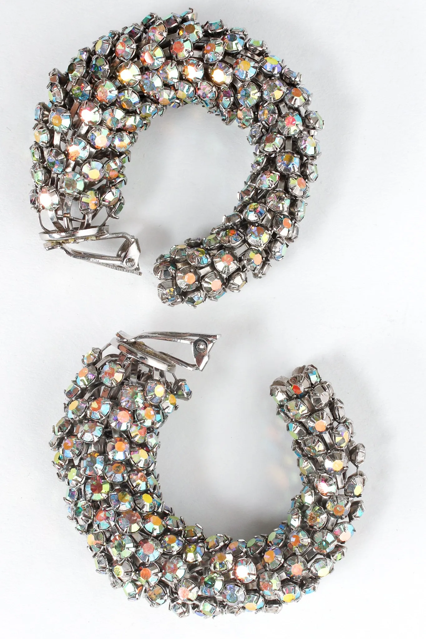 Rhinestone Scale Hoop Earrings