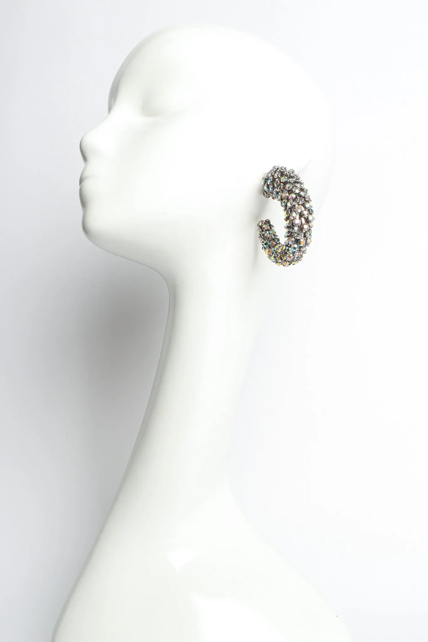 Rhinestone Scale Hoop Earrings