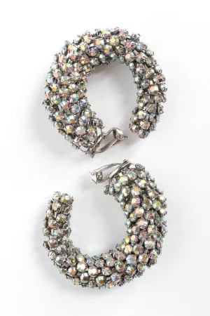 Rhinestone Scale Hoop Earrings