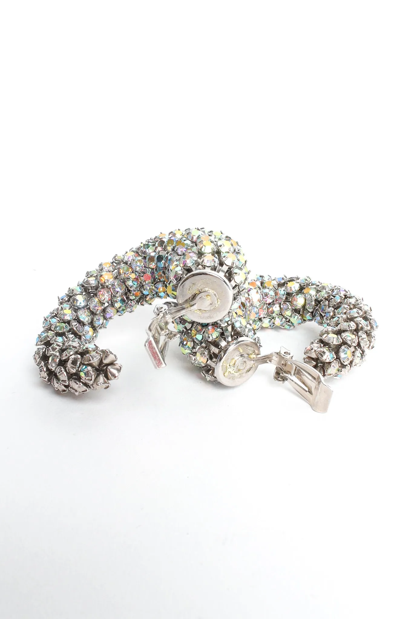 Rhinestone Scale Hoop Earrings
