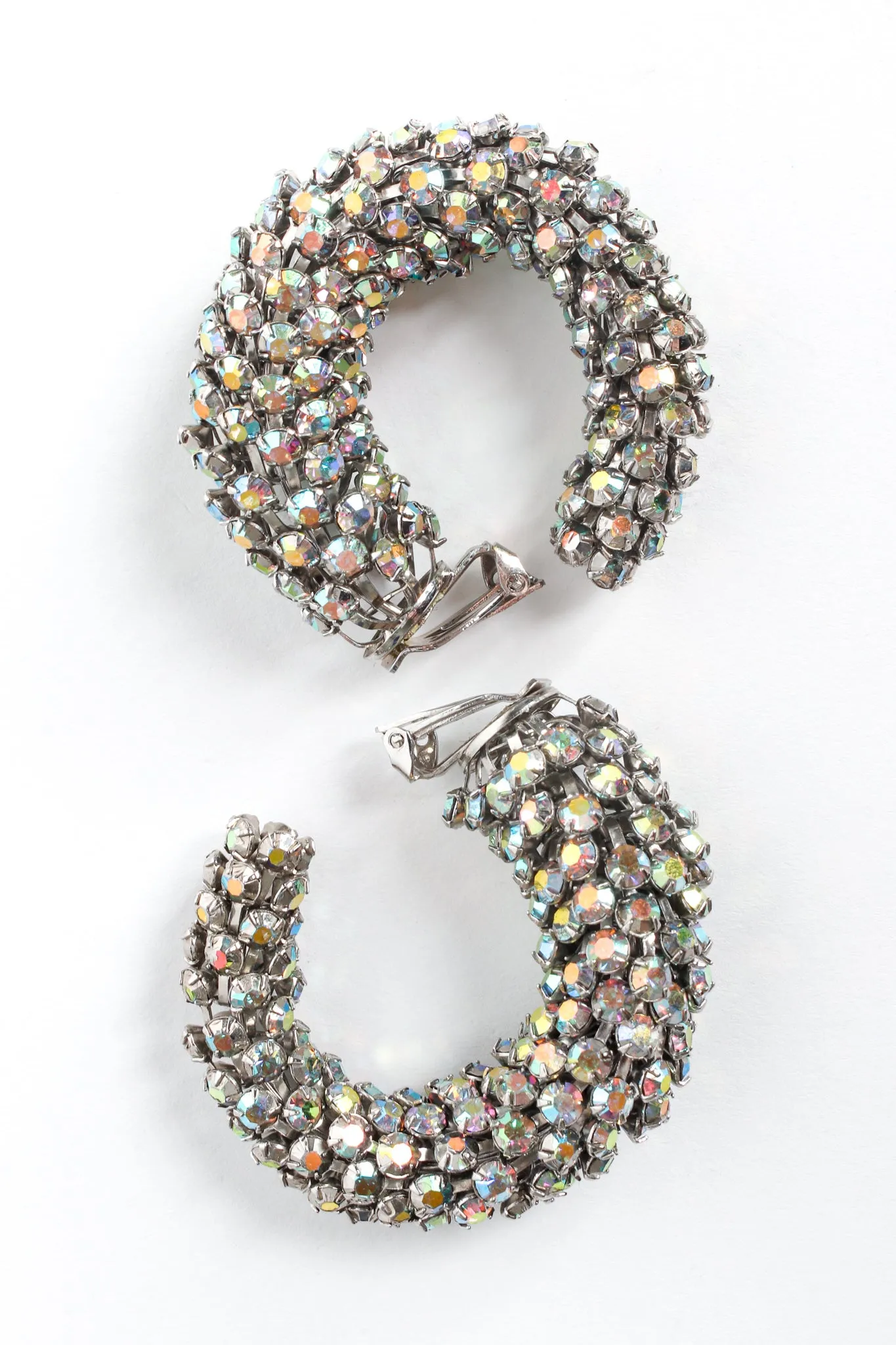 Rhinestone Scale Hoop Earrings