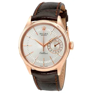 Rolex Cellini Silver Dial 18K Everose Gold Men's Watch 50515SSBRL
