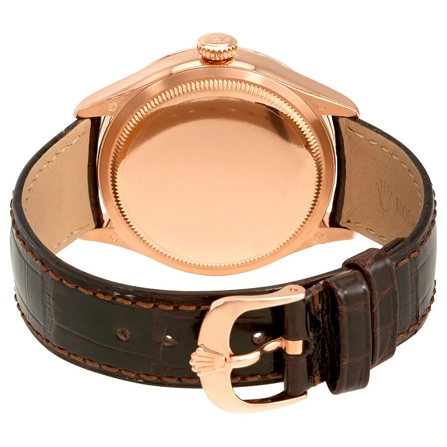 Rolex Cellini Silver Dial 18K Everose Gold Men's Watch 50515SSBRL
