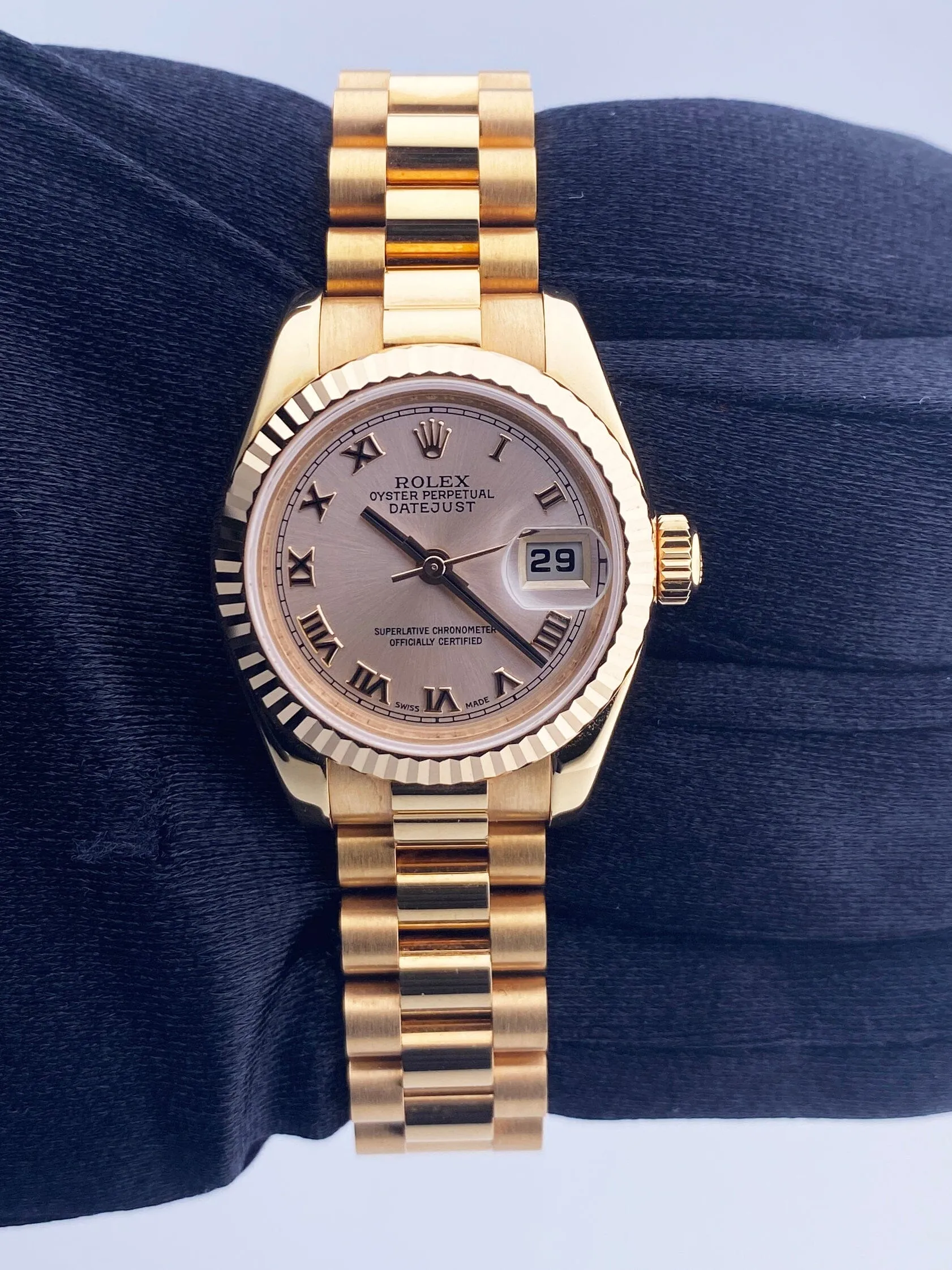 Rolex Datejust 179175 18K Rose Gold Ladies Watch Box Papers