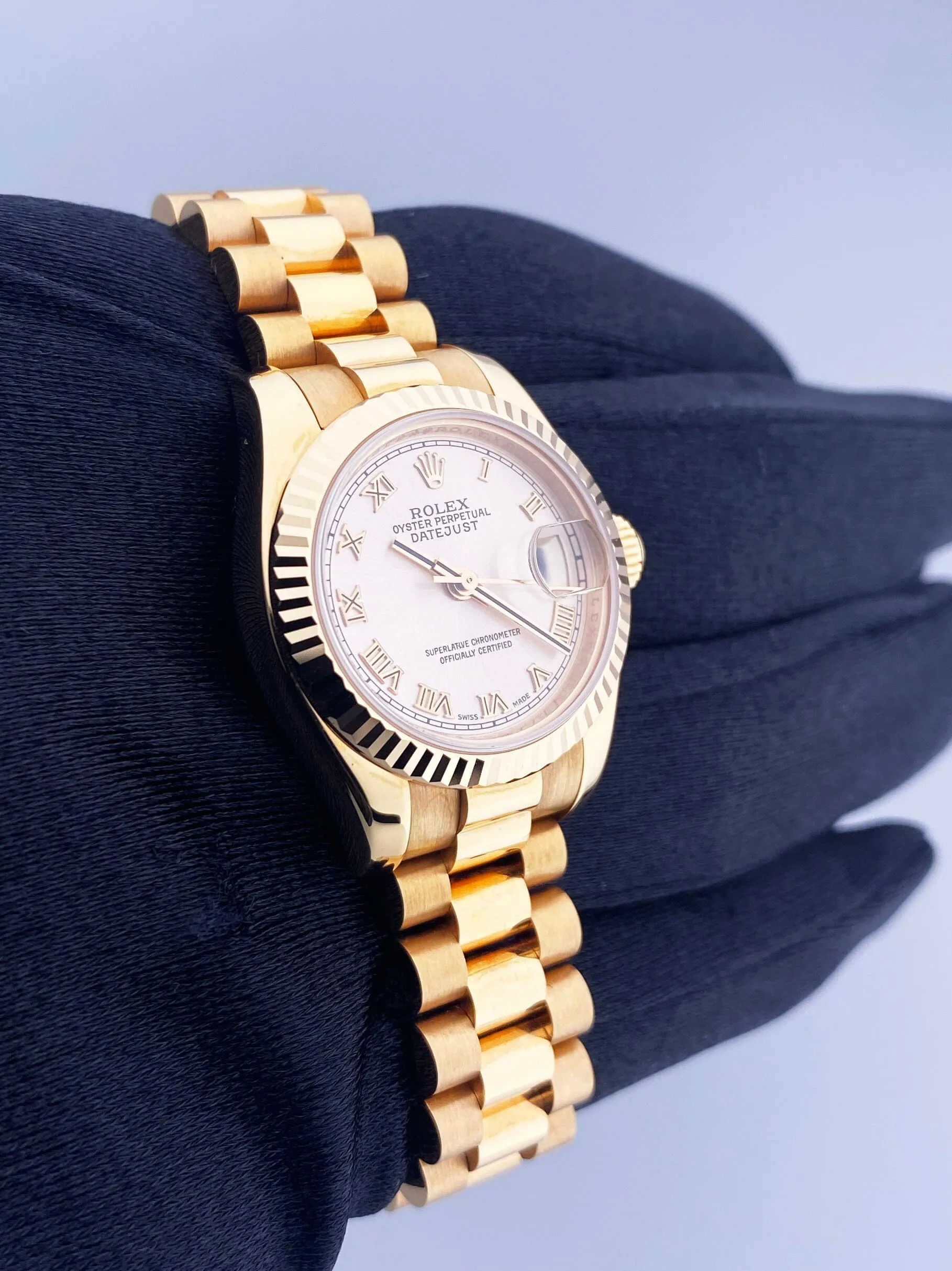 Rolex Datejust 179175 18K Rose Gold Ladies Watch Box Papers