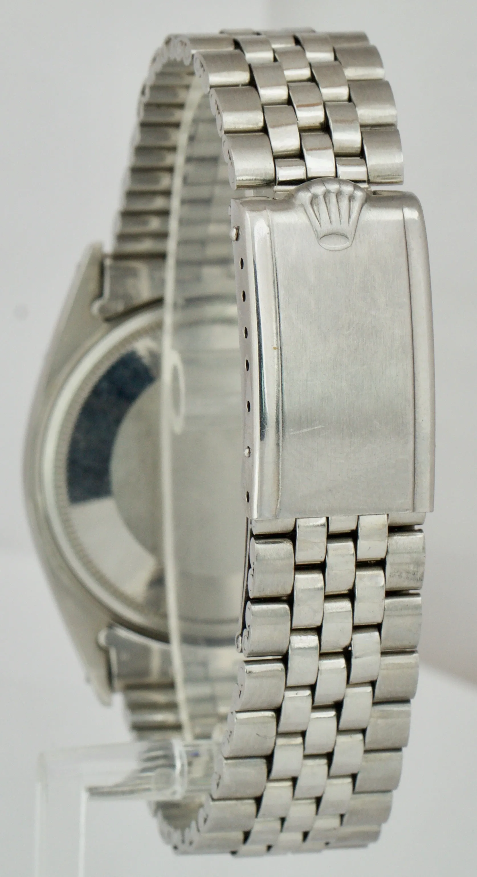 Rolex DateJust 36mm 1601 Stainless Silver Slate 18K White Gold Jubilee Watch