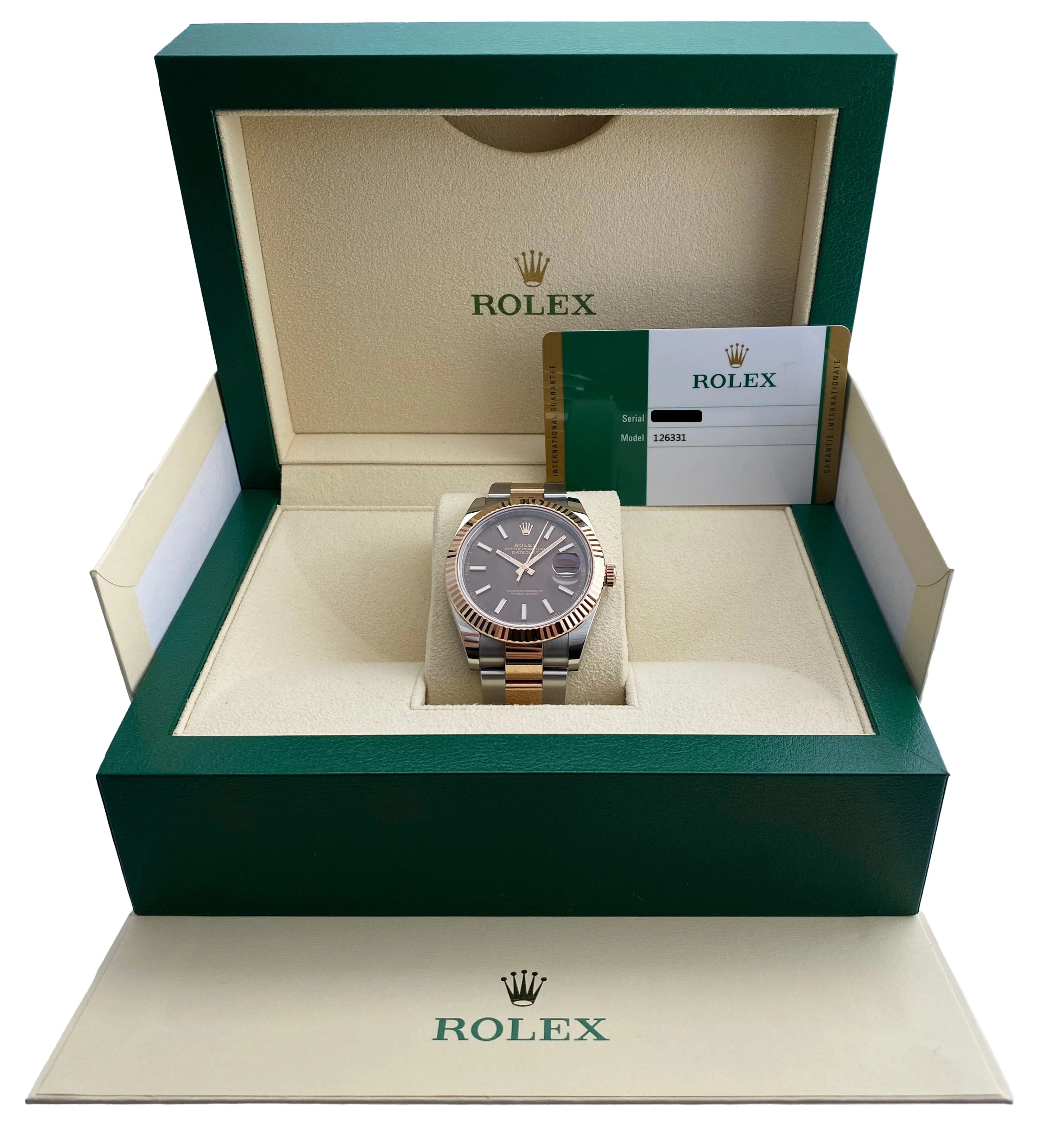 Rolex Datejust 41 126331 Chocolate Dial Rose Gold Mens Watch Box Papers