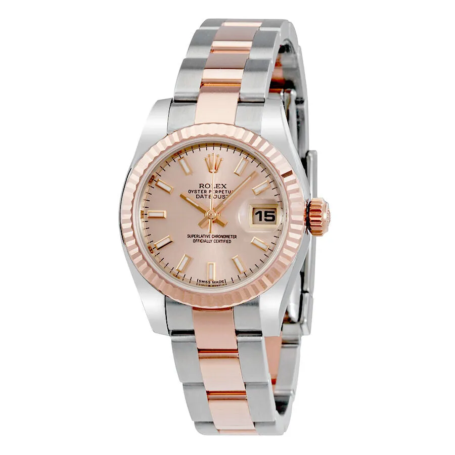 Rolex Datejust Automatic Stainless Steel w/ 18kt Rose Gold Ladies Watch 179171PSO