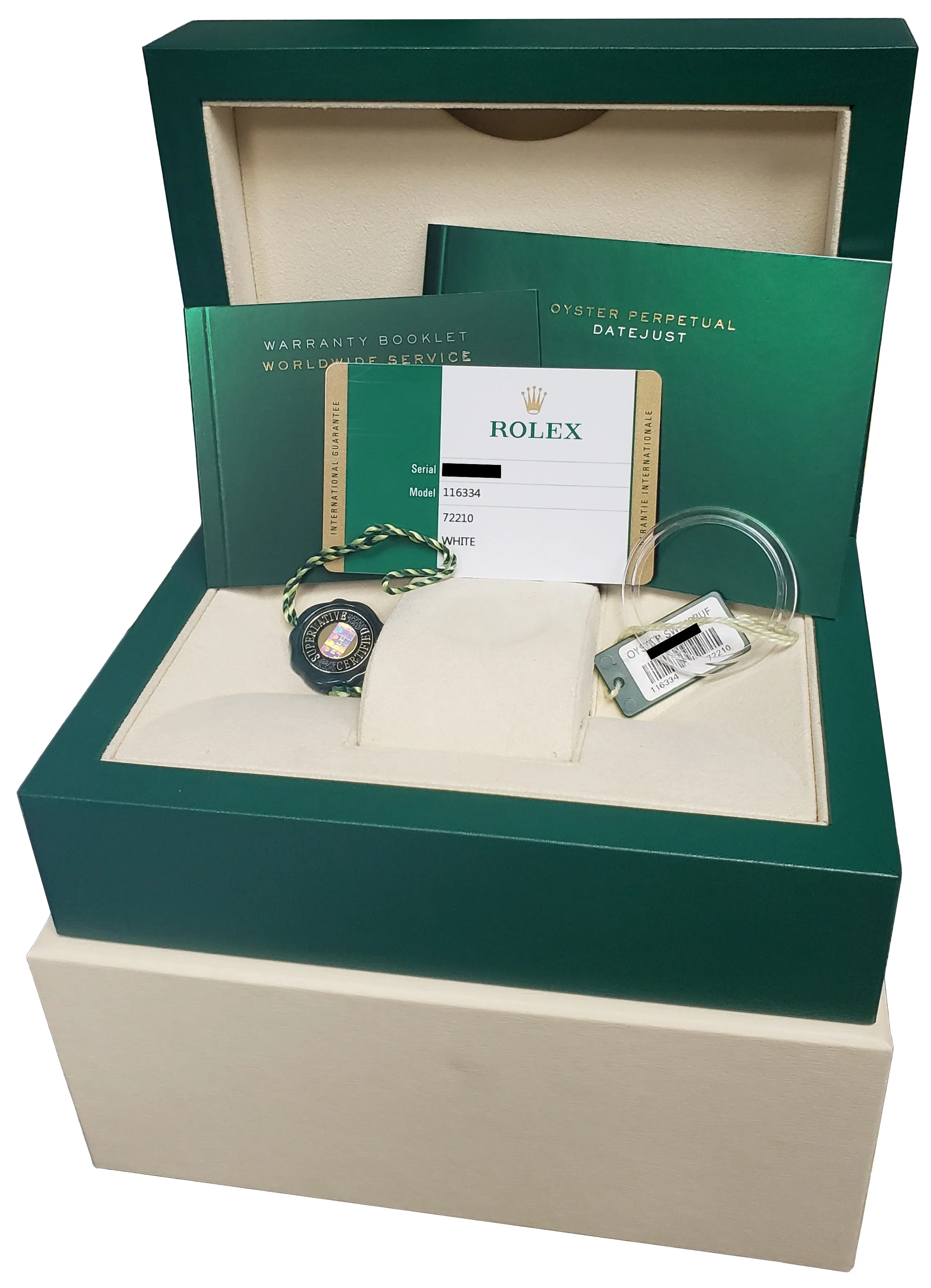 Rolex DateJust II 41mm White 41mm Fluted Stainless Steel Oyster Watch 116334