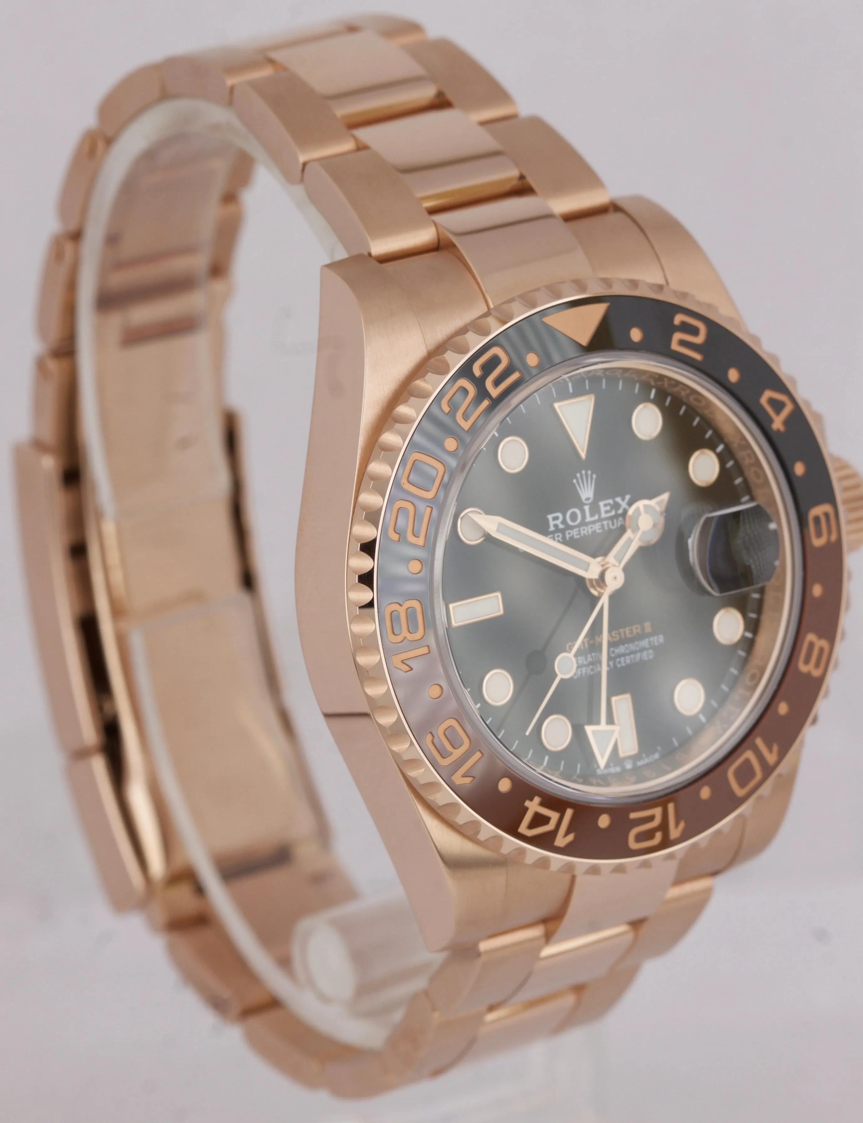 Rolex GMT-Master II 'ROOT BEER' Everose 18K Rose Gold Watch 126715 CHNR B P