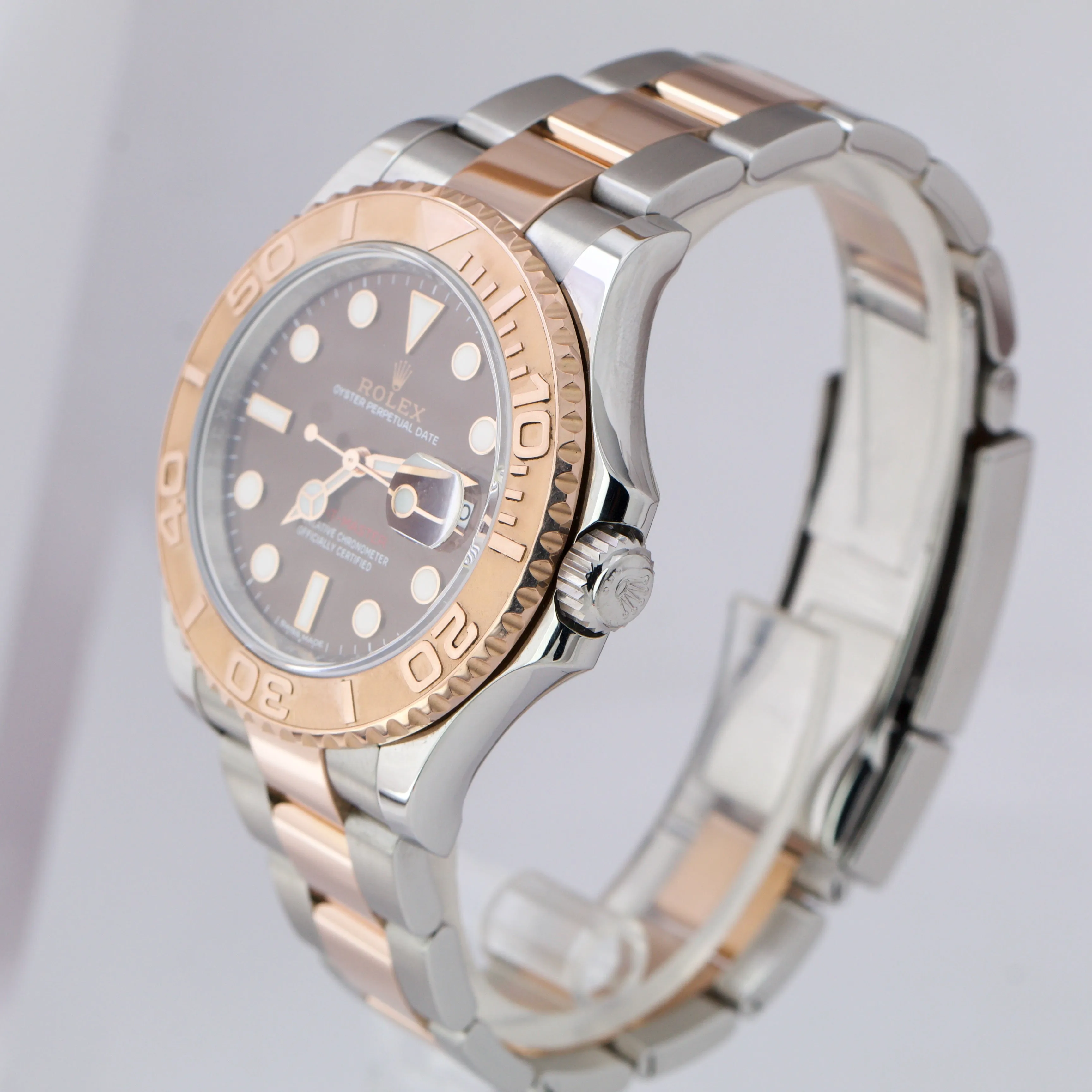 Rolex Yacht-Master 116621 CHOCOLATE 40mm 18K Everose Rose Gold Steel Date Watch