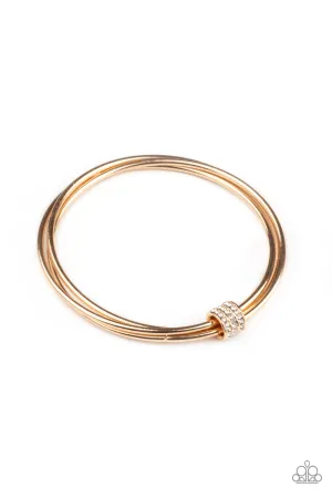 Roll Out The Rhinestones  - Gold Bracelet