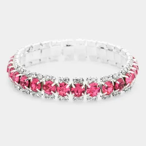 Rose Crystal Stretch Bracelet   | 263153