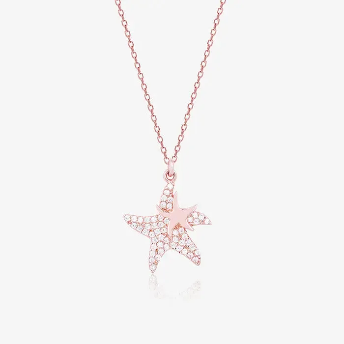 Rose Gold Star Serenity Chain Locket