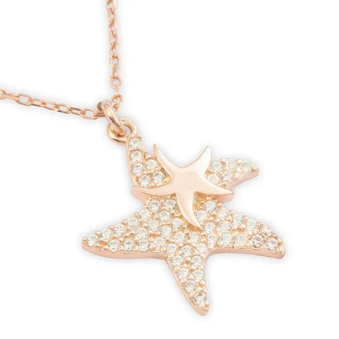 Rose Gold Star Serenity Chain Locket