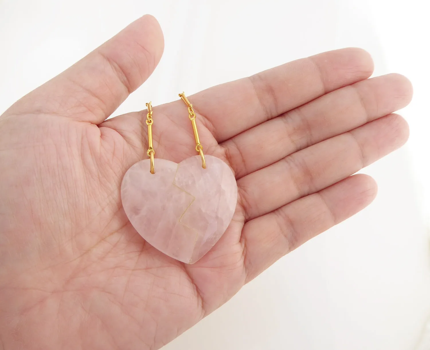 Rose quartz heartbreak necklace