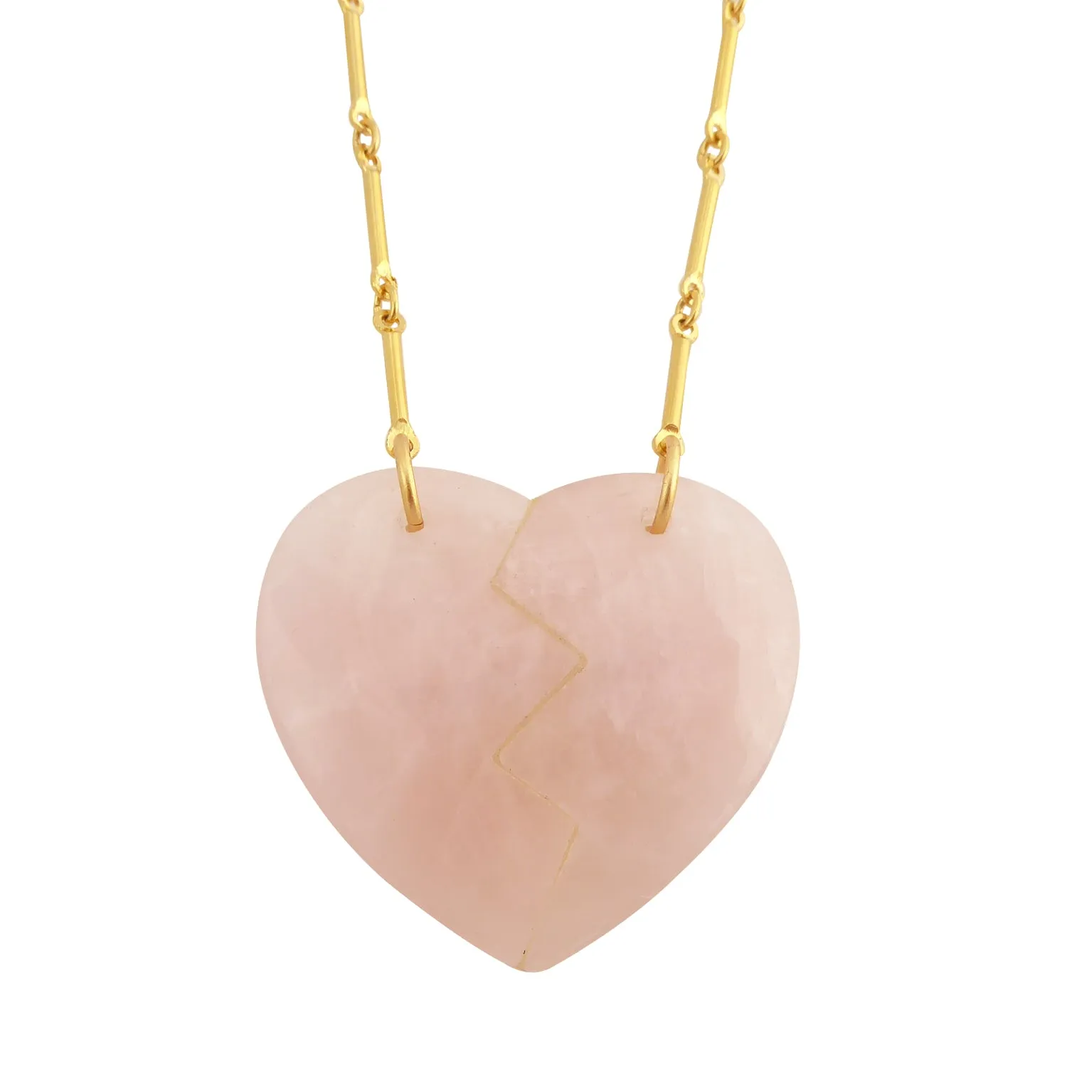 Rose quartz heartbreak necklace