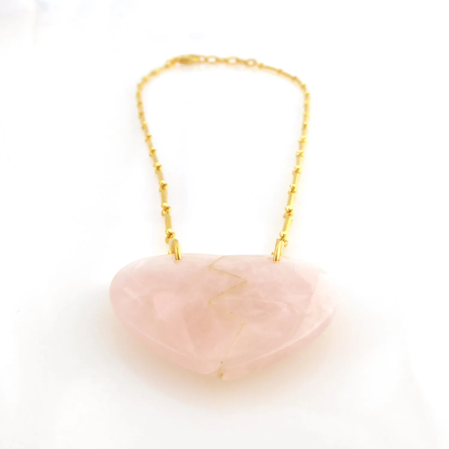 Rose quartz heartbreak necklace