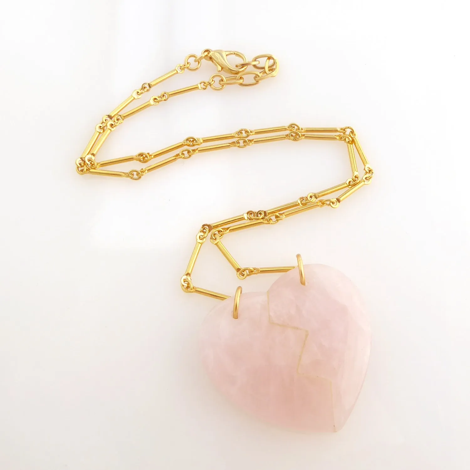 Rose quartz heartbreak necklace